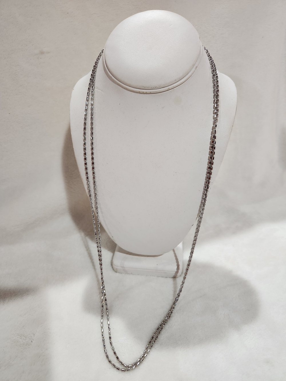 Givenchy Silver Tone Double Strand Necklace